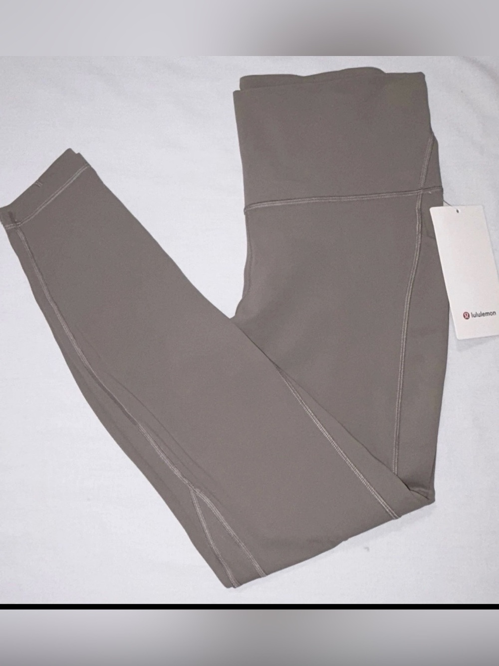 NWT LULULEMON SIZE 14 ALIGN HIGH RISE 28” PANT*POCKETS AUTHENTIC WARM ASH GRAY